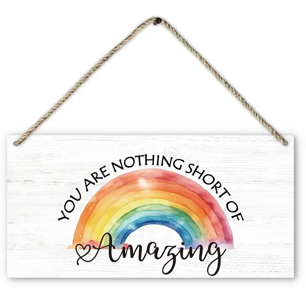 Multicolor_You_Are_Amazing_Sign,_Inspirational_Saying_Colourful_Rainbow_Printed_Wood_Plaque_Sign_Wall_Hanging,_Motivational_Hanging_Wall_Signs_|_For_Home_Kids_Living_Room_Nursery_Decor_12_X_6_Inches_Wall_Pediments