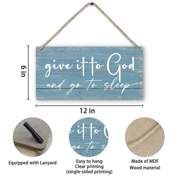Multicolor_Give_It_To_God_And_Go_To_Sleep_Sign,_Rustic_Bedroom_Decor_Printed_Wood_Plaque_Sign_Wall_Hanging,_Christian_Religious_Signs_Hanging_Wall_Signs_|_For_Home_Farmhouse_Bedroom_Decor_12_X_6_Inches_Home_Decor_Accents_Wall_Pediments