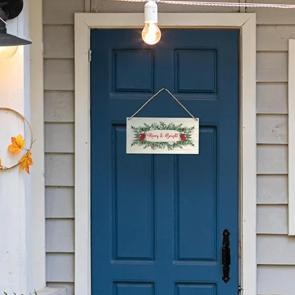 Multicolor_Merry_And_Bright_Christmas_Sign,_Xmas_Welcome_Botanical_Floral_Printed_Rustic_Wood_Plaque_Sign_Wall_Hanging,_Merry_Christmas_Holiday_Hanging_Wall_Signs_|_For_Home_Xmas_Room_Decor_12_X_6_Inches