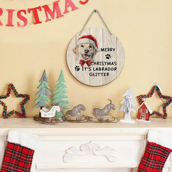 Multicolor_Dog_Labrador_Merry_Christmas_Round_Wreath_Sign,_Cute_It'S_Labrador_Glitter_Farmhouse_Wall_Hanging_Plaque_Wood_Sign,_Rustic_Decor_Decorations_|_For_Wall_Pediments_Door_Porch_Home_Christmas_12_Inch