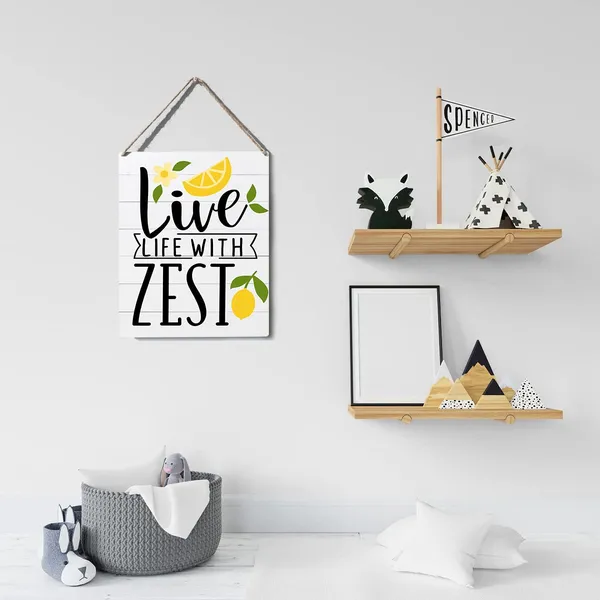 Multicolor_Xiolcxdr_Kitchen_Lemon_Sign_Farmhouse_Live_Life_With_Zest_Wooden_Sign_Plaque_Wall_Hanging_Posters_Artwork_10??X8??_Perfect_Home_Decoration