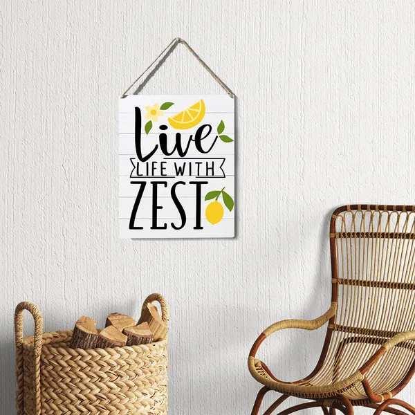 Multicolor_Xiolcxdr_Kitchen_Lemon_Sign_Farmhouse_Live_Life_With_Zest_Wooden_Sign_Plaque_Wall_Hanging_Posters_Artwork_10??X8??_Perfect_Home_Decoration