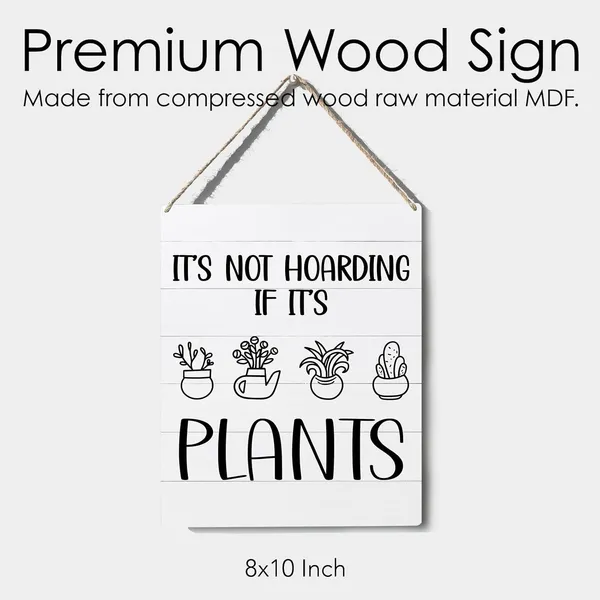 Multicolor_Funny_Farmhouse_Sign_It'S_Not_Hoarding_If_It'S_Plants_Wooden_Sign_Plaque_Wall_Hanging_Posters_Artwork_Rustic_Home_Decoration