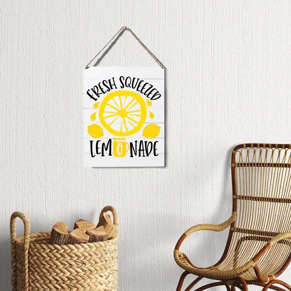 Multicolor_Kitchen_Lemon_Sign_Farmhouse_Fresh_Squeezed_Lemonade_Wooden_Sign_Plaque_Wall_Hanging_Posters_Artwork_10??X8??_Perfect_Home_Decoration