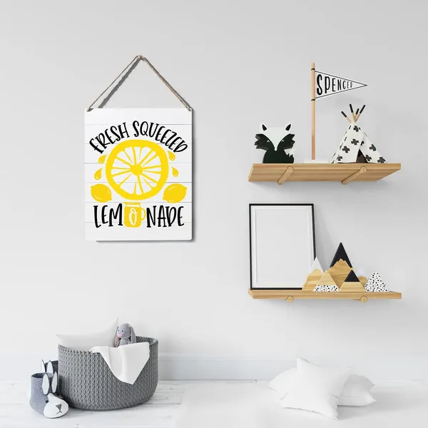 Multicolor_Kitchen_Lemon_Sign_Farmhouse_Fresh_Squeezed_Lemonade_Wooden_Sign_Plaque_Wall_Hanging_Posters_Artwork_10??X8??_Perfect_Home_Decoration