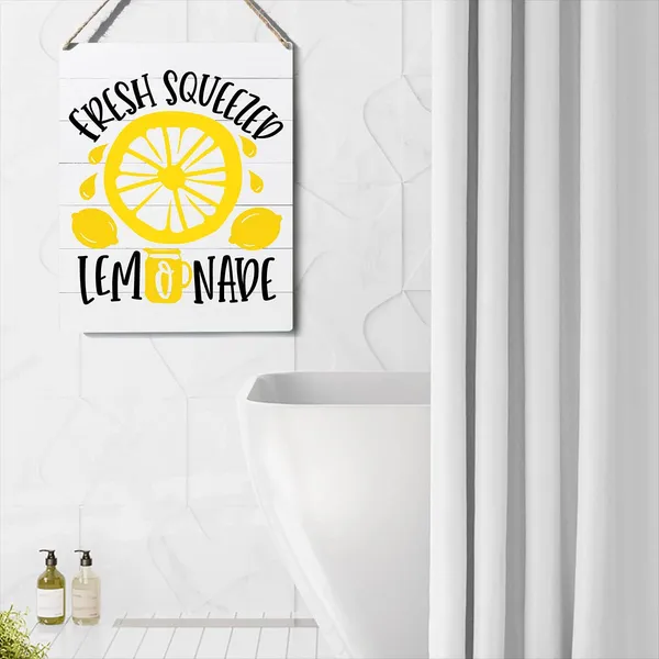 Multicolor_Kitchen_Lemon_Sign_Farmhouse_Fresh_Squeezed_Lemonade_Wooden_Sign_Plaque_Wall_Hanging_Posters_Artwork_10??X8??_Perfect_Home_Decoration