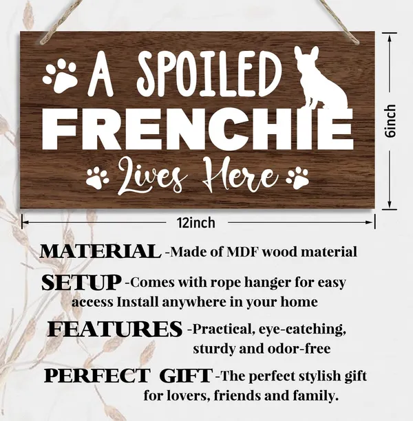 White_Funny_A_Spoiled_Frenchie_Lives_Here_Wood_Decor_Sign,_Hanging_Printed_Wooden_Plaque_Decor,_Hanging_Home_Decor_Sign,_Funny_French_Bulldog_Gifts,_Dog_Lover_Gift,_Rustic_Farmhouse_Wall_Decor_Sign_12X6_In