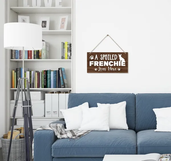 White_Funny_A_Spoiled_Frenchie_Lives_Here_Wood_Decor_Sign,_Hanging_Printed_Wooden_Plaque_Decor,_Hanging_Home_Decor_Sign,_Funny_French_Bulldog_Gifts,_Dog_Lover_Gift,_Rustic_Farmhouse_Wall_Decor_Sign_12X6_In