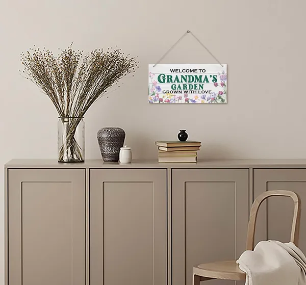 White_Vintage_Style_Welcome_To_Grandma'S_Garden_Grown_With_Loved_Wood_Decor_Sign,_Hanging_Printed_Wooden_Plaque_Decor,_Rustic_Home_Decor_Sign,_Grandma_Decor,_Gift_|_For_Grandma,_Women_12X6_Inch