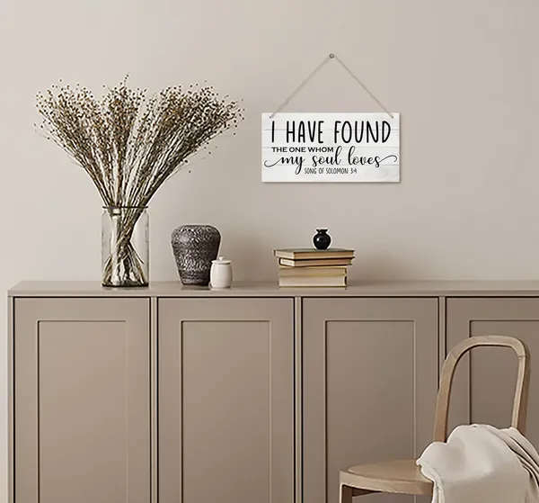 White_I_Have_Found_The_One_Whom_My_Soul_Loves_Wood_Decor_Sign,_Hanging_Printed_Wooden_Plaque_Decor,_Rustic_Home_Decor_Sign,_Love_Decor_|_For_Bedroom_Gift,_Rustic_Farmhouse_Wall_Decor_Sign_12X6_Inch-1