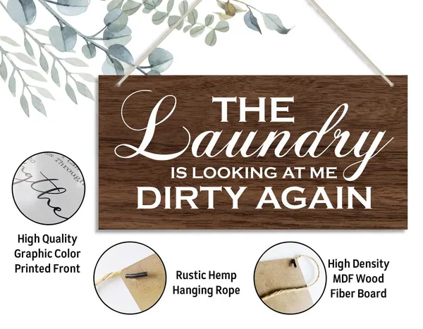 White_Hanging_Laundry_Wood_Decor_Sign,_Laundry_Is_Looking_At_Me_Dirty_Again,_Hanging_Printed_Wooden_Plaque_Decor,_Laundry_Sign,_Rustic_Farmhouse_Laundry_Wall_Decor_Sign_12X6_Inch