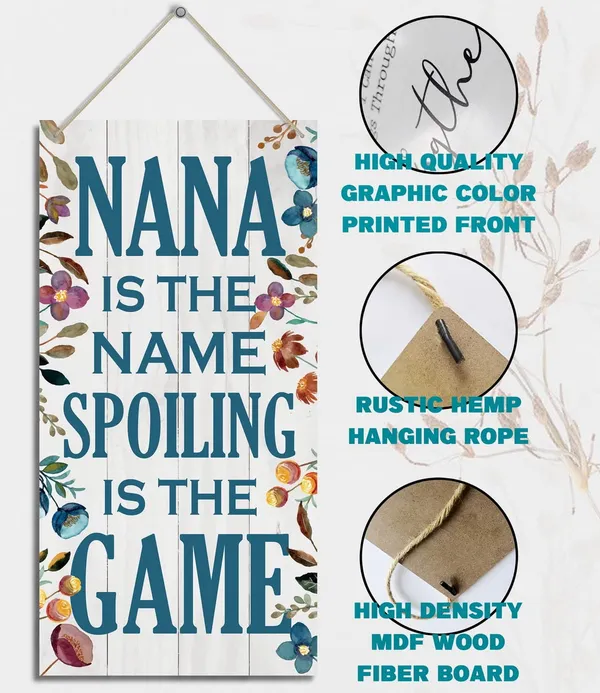 White_Nana_Is_The_Name_Spoiling_Is_The_Game_Wood_Decor_Sign,_Hanging_Printed_Wooden_Plaque_Decor,_Rustic_Home_Decor_Sign,_Decorative_Wall_Art,_Home_Accent,_Nana_Decor,_Gift_|_For_Grandma,_Women_12X6_Inch