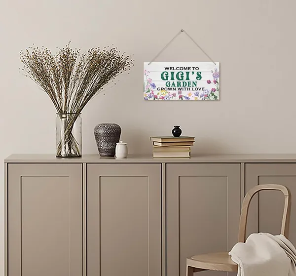 White_Vintage_Style_Welcome_To_Gigi'S_Garden_Grown_With_Loved_Wood_Decor_Sign,_Hanging_Printed_Wooden_Plaque_Decor,_Rustic_Home_Decor_Sign,_Gigi_Decor,_Gift_|_For_Grandma,_Women_12X6_Inch
