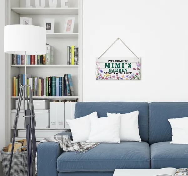 White_Vintage_Style_Welcome_To_Mimi'S_Garden_Grown_With_Loved_Wood_Decor_Sign,_Hanging_Printed_Wooden_Plaque_Decor,_Rustic_Home_Decor_Sign,_Mimi_Decor,_Gift_|_For_Grandma,_Women_12X6_Inch