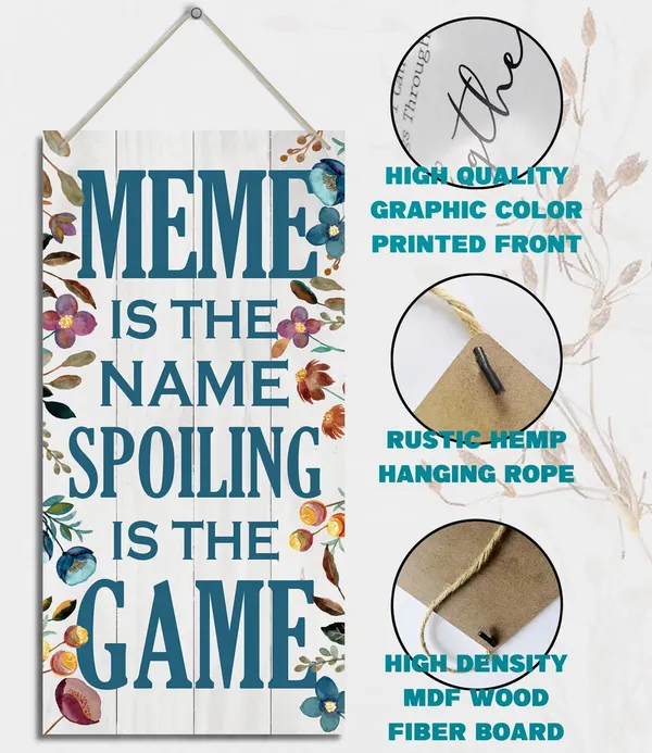 White_Meme_Is_The_Name_Spoiling_Is_The_Game_Wood_Decor_Sign,_Hanging_Printed_Wooden_Plaque_Decor,_Rustic_Home_Decor_Sign,_Decorative_Wall_Art,_Home_Accent,_Meme_Decor,_Gift_|_For_Grandma,_Women_12X6_Inch