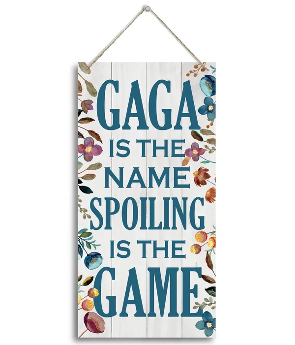 White_Gaga_Is_The_Name_Spoiling_Is_The_Game_Wood_Decor_Sign,_Hanging_Printed_Wooden_Plaque_Decor,_Rustic_Home_Decor_Sign,_Decorative_Wall_Art,_Home_Accent,_Gaga_Decor,_Gift_|_For_Grandma,_Women_12X6_Inch