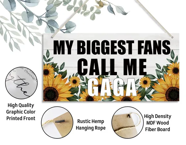 White_My_Biggest_Fans_Call_Me_Gaga_Wood_Decor_Sign,_Hanging_Printed_Wooden_Plaque_Decor,_Rustic_Home_Decor_Sign,_Decorative_Wall_Art,_Home_Accent,_Gaga_Decor,_Gift_|_For_Grandma,_Women_12X6_Inch