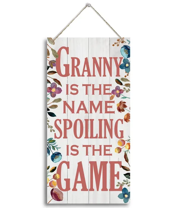 White_Granny_Is_The_Name_Spoiling_Is_The_Game_Wood_Decor_Sign,_Hanging_Printed_Wooden_Plaque_Decor,_Rustic_Home_Decor_Sign,_Decorative_Wall_Art,_Home_Accent,_Granny_Decor,_Gift_|_For_Grandma,_Women_12X6_Inch