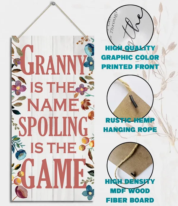 White_Granny_Is_The_Name_Spoiling_Is_The_Game_Wood_Decor_Sign,_Hanging_Printed_Wooden_Plaque_Decor,_Rustic_Home_Decor_Sign,_Decorative_Wall_Art,_Home_Accent,_Granny_Decor,_Gift_|_For_Grandma,_Women_12X6_Inch