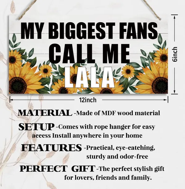 White_My_Biggest_Fans_Call_Me_Lala_Wood_Decor_Sign,_Hanging_Printed_Wooden_Plaque_Decor,_Rustic_Home_Decor_Sign,_Decorative_Wall_Art,_Home_Accent,_Lala_Decor,_Gift_|_For_Grandma,_Women_12X6_Inch