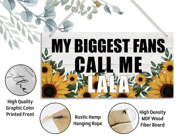 White_My_Biggest_Fans_Call_Me_Lala_Wood_Decor_Sign,_Hanging_Printed_Wooden_Plaque_Decor,_Rustic_Home_Decor_Sign,_Decorative_Wall_Art,_Home_Accent,_Lala_Decor,_Gift_|_For_Grandma,_Women_12X6_Inch