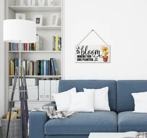 White_Hanging_Bloom_Where_You_Are_Planted_Wood_Decor_Sign,_Hanging_Printed_Wooden_Plaque_Decor,_Rustic_Garden_Decor_|_For_Outside,_Rustic_Farmhouse_Garden_Decor_Sign,_Gifts_|_For_Women_Gardeners_12X6_Inch