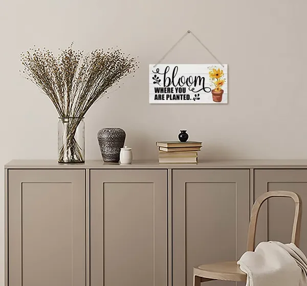 White_Hanging_Bloom_Where_You_Are_Planted_Wood_Decor_Sign,_Hanging_Printed_Wooden_Plaque_Decor,_Rustic_Garden_Decor_|_For_Outside,_Rustic_Farmhouse_Garden_Decor_Sign,_Gifts_|_For_Women_Gardeners_12X6_Inch