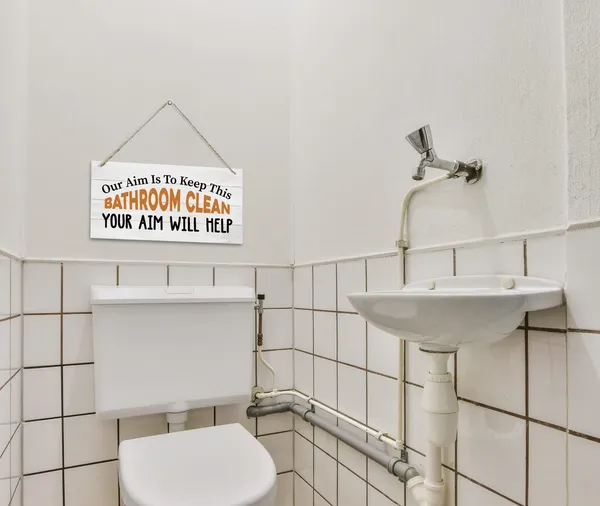 White_Funny_Bathroom_Wood_Decor_Sign,_Our_Aim_Is_To_Keep_This_Bathroom_Clean,_Hanging_Printed_Wooden_Plaquedecor,_Farmhouse_Bathroom_Quote_Sign,_Rustic_Hanging_Bathroom_Sign,_Bathroom_Wall_Decor_12X_6Inch