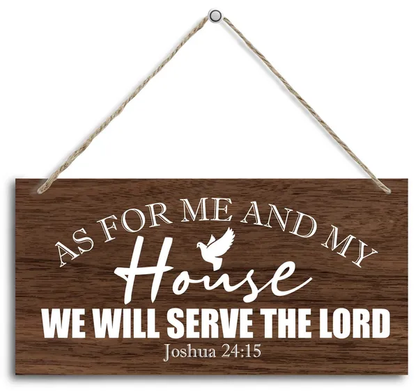 Multicolor_Joshua_24:15-_As_|_For_Me_And_My_House_We_Will_Serve_The_Lord_Inspirational_Quote_Wood_Decor_Sign,_Bible_Verses_Decor_Signs,_Hanging_Printed_Wooden_Plaque_Decor,_Christian_Gift_12X_6Inch