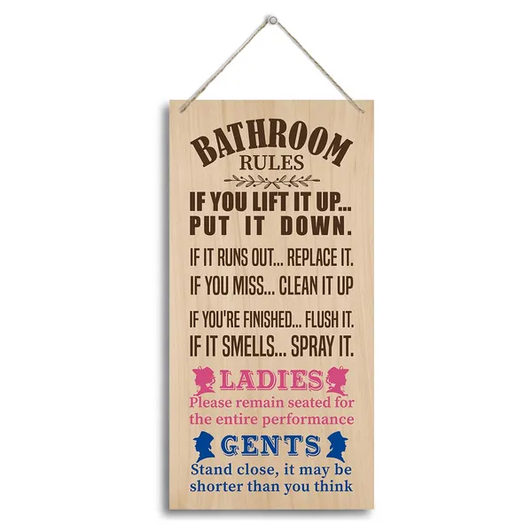 Brown_Funny_Bathroom_Wood_Decor_Sign,_Bathroom_Rules,_Hanging_Printed_Wooden_Plaquedecor,_Farmhouse_Style_Bathroomdecor_Sign,_Rustic_Wall_Art,_Rustic_Bathroom_Sign_Walldecor_12X_6Inch_(H8)