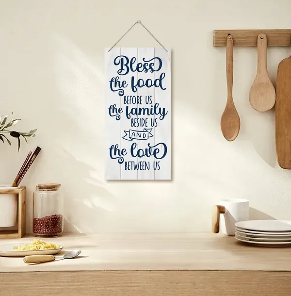 White_Dining_Room_Wood_Decor_Sign,_Bless_The_Food,_Hanging_Printed_Wooden_Plaquedecor,_Rustic_Dining_Room_Wall_Decor,_Kitchen_Hanging_Wood_Signs,_Homedecor_Sign_Perfect_|_For_Christian_Family_12X_6Inch