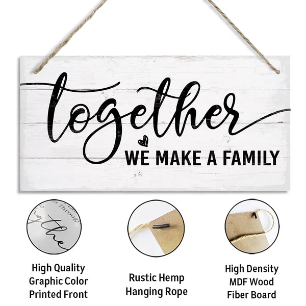 Multicolor_Family_Wood_Sign,_Together_We_Make_A_Family_Sign,_Decorative_Hanging_Wall_Plaque_Wood_Sign,_Rustic_Home_Decor,_Living_Room_Decor,_Family_Room_Decor,_Family_Wall_Plaque_With_Hanging_Rope