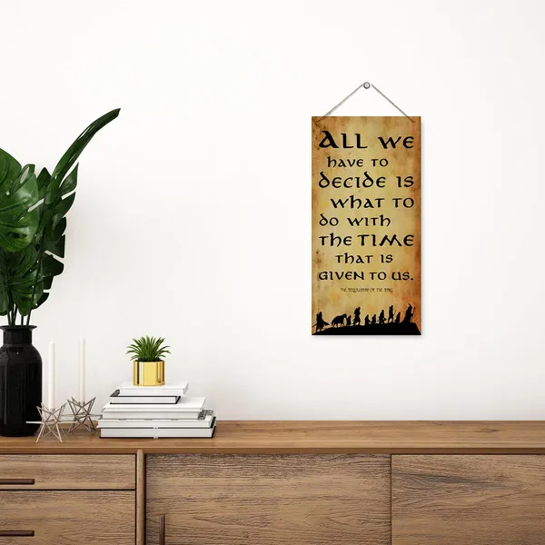 Multicolor_Inspirational_Wood_Sign,_All_We_Have_To_Decide_Is_What_To_Do_With_The_Time_That_Is_Given_To_Us_Sign,_Decorative_Hanging_Wall_Plaque_Wood_Sign,_Home_Bedroom_Living_Room_Decor,_Cherish_Time_Quotes