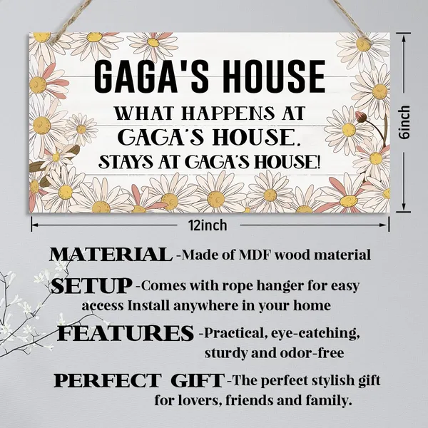 White_Gaga'S_House_Sign,_Gaga_Home_Decor_Gift,_Decorative_Hanging_Wall_Plaque_Wood_Sign,_Farmhouse_Decor_|_For_Front_Door,_Family_Decor,_Grandparents_Gift,_Gaga_Gift_|_For_Mother'S_Day_Birthday_Christmas