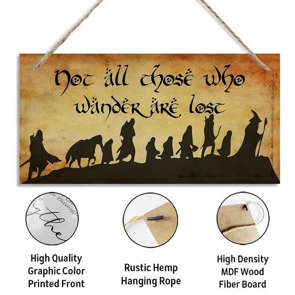 Multicolor_Inspirational_Wood_Sign,_Not_All_Those_Who_Wander_Are_Lost_Sign,_Decorative_Hanging_Wall_Plaque_Wood_Sign,_Farmhouse_Wall_Decor,_Home_Office_Decor,_Vintage_Decor_|_For_Cafe_Coffee_Bar_Pub