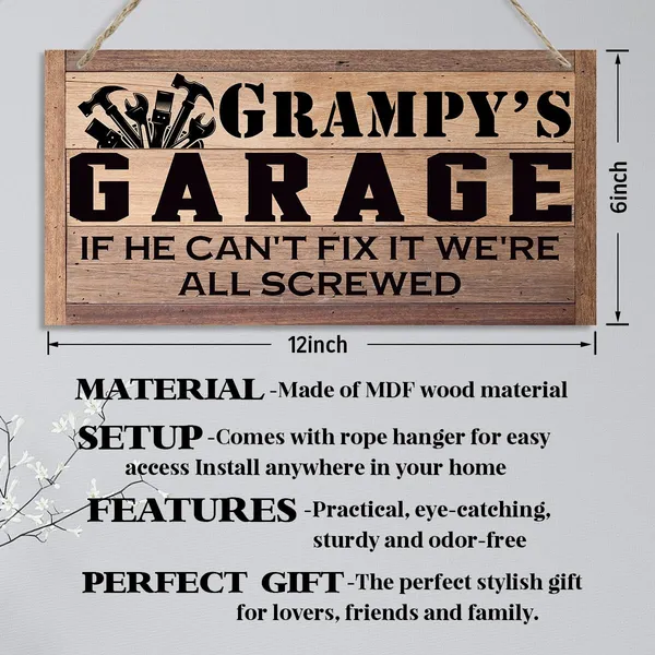Multicolor_Grampy_Gift,_Grampy'S_Garage_Sign_Gift_|_For_Mechanic,_Decorative_Hanging_Wall_Plaque_Wood_Sign,_Garage_Hanging_Decor,_Farmhouse_Home_Decor,_Funny_Garage_Decor,_Father'S_Day_Gift_|_For_Grampy_Grandpa_Dad