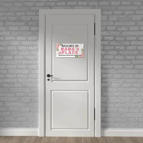 White_Welcome_Sign,_Welcome_Home_Decor_Gift_|_For_Nana,_Decorative_Hanging_Wall_Plaque_Wood_Sign,_Farmhouse_Home_Decor,_Gift_|_For_Nana_Grandma,_Welcome_To_Nana'S_Place_Weekends,_Weekdays,_Whenever