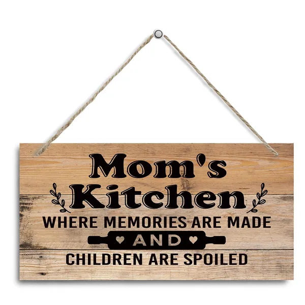 White_Mom'S_Kitchen_Sign_-_Where_Memories_Are_Made_And_Children_Are_Spoiled,_Home_Decor_|_For_Kitchen,_Decorative_Hanging_Wall_Plaque_Wood_Sign,_Mom_Gift_From_Daughter_Son,_Farmhouse_Kitchen_Decor
