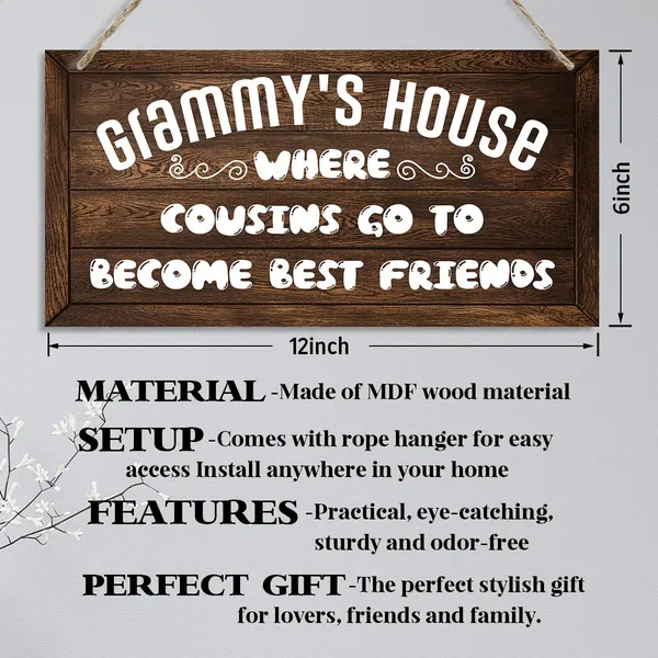 White_Grammy'S_House_Wood_Sign_-_Where_Counsins_Go_To_Become_Best_Friends_-_Gift_|_For_Best_Grandma_Grammy_-_Decorative_Hanging_Wall_Plaque_Wood_Sign_-_Farmhouse_Home_Decor_-_Living_Room_Decor?