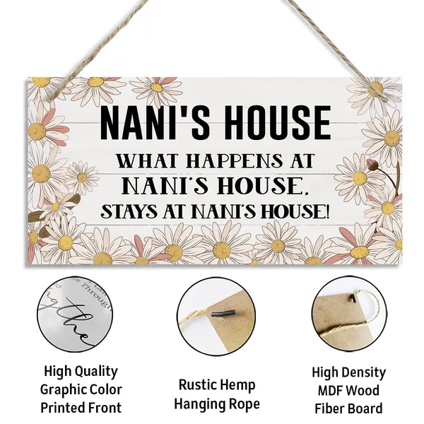 White_Nani'S_House_Sign,_Nani_Home_Decor_Gift,_Decorative_Hanging_Wall_Plaque_Wood_Sign,_Farmhouse_Decor_|_For_Front_Door,_Gift_|_For_Nani_Grandma,_Nani_Gift_|_For_Mother'S_Day_Birthday_Christmas?