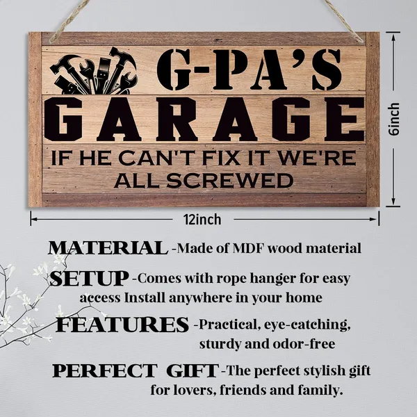Multicolor_G-Pa_Gift,_G-Pa'S_Garage_Sign_Gift,_Decorative_Hanging_Wall_Plaque_Wood_Sign,_Funny_Garage_Decor,_Tool_Room_Decor,_Farmhouse_Decor_|_For_Home_Garage,_Father'S_Day_Gift_|_For_G-Pa_Grandpa_Dad