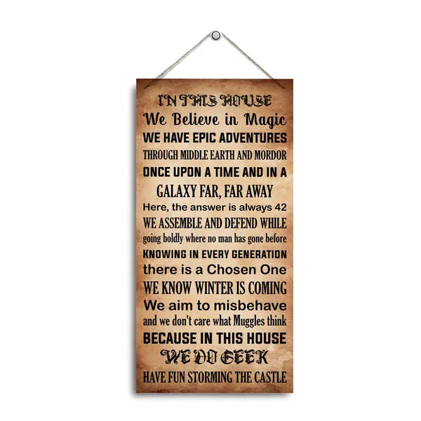 Multicolor_In_This_House_We_Believe_In_Magic_Sign,_Farmhouse_Decor_|_For_Front_Door,_Decorative_Hanging_Wall_Plaque_Wood_Sign,_Vintage_Home_Decor,_Porch_Wall_Decor,_Garage_Decor,_Decoration_|_For_Cafe_Pub_Coffee_Bar