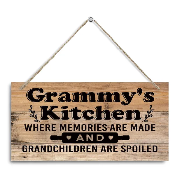 White_Grammy'S_Kitchen_Sign_-_Where_Memories_Are_Made_And_Grandchildren_Are_Spoiled,_Grammy_Home_Decor_|_For_Kitchen,_Decorative_Hanging_Wall_Plaque_Wood_Sign,_Grammy_Gift_From_Grandson_Granddaughter
