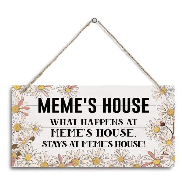 White_Meme'S_House_Sign,_Meme_Home_Decor_Gift,_Decorative_Hanging_Wall_Plaque_Wood_Sign,_Farmhouse_Decor_|_For_Front_Door,_Wall_Decor_Art,_Meme_Gift_|_For_Mother'S_Day_Birthday_Christmas?