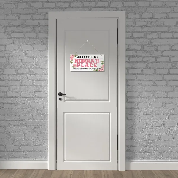 White_Welcome_Sign,_Welcome_Home_Decor_Gift_|_For_Nonna,_Decorative_Hanging_Wall_Plaque_Wood_Sign,_Farmhouse_Home_Decor,_Gift_|_For_Nonna_Grandma,_Welcome_To_Nonna'S_Place_Weekends,_Weekdays,_Whenever