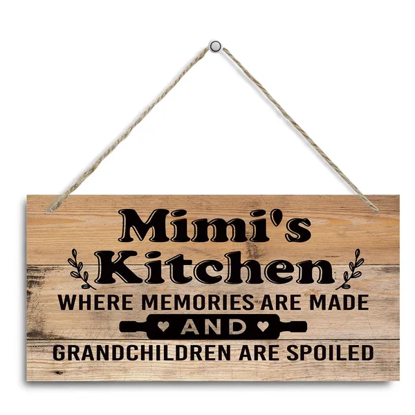 White_Mimi'S_Kitchen_Sign_-_Where_Memories_Are_Made_And_Grandchildren_Are_Spoiled,_Mimi_Home_Decor_|_For_Kitchen,_Decorative_Hanging_Wall_Plaque_Wood_Sign,_Mom_Gift,_Mimi_Gift_From_Grandson_Granddaughter