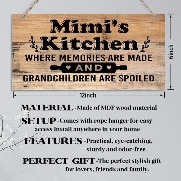 White_Mimi'S_Kitchen_Sign_-_Where_Memories_Are_Made_And_Grandchildren_Are_Spoiled,_Mimi_Home_Decor_|_For_Kitchen,_Decorative_Hanging_Wall_Plaque_Wood_Sign,_Mom_Gift,_Mimi_Gift_From_Grandson_Granddaughter