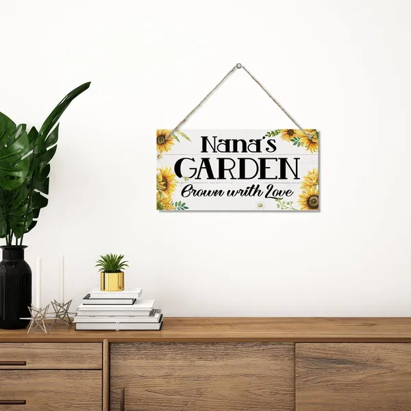 White_Nana'S_Garden_Grown_With_Love_Sign,_Nana_Gift,_Decorative_Hanging_Wall_Plaque_Wood_Sign,_Floral_Decor,_Mother'S_Day_Gift_|_For_Grandma_Nana,_Sunflower_Decor,_Garden_Yard_Decor,_Rustic_Home_Decor_Sign