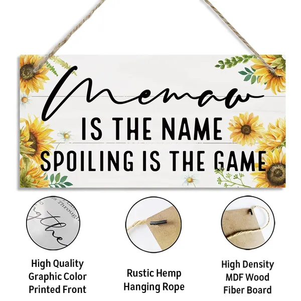 White_Memaw_Is_The_Name_Spoiling_Is_The_Game_Sign,_Memaw_Gift,_Decorative_Hanging_Wall_Plaque_Wood_Sign,_Sunflower_Decor,_Funny_Gift_|_For_Memaw,_Mother'S_Day_Gift_|_For_Memaw_Mom_Grandma,_Memaw_Birthday_Gift