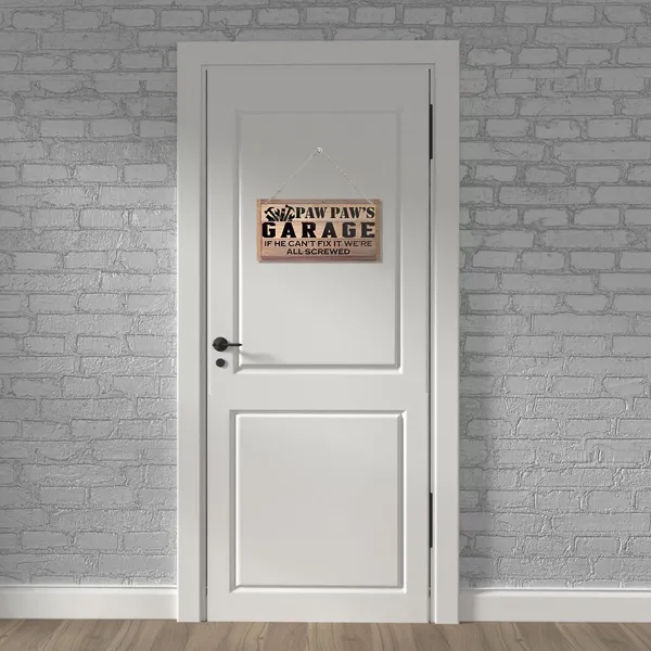 Multicolor_Paw_Paw_Gift,_Paw_Paw'S_Garage_Sign_Gift,_Decorative_Hanging_Wall_Plaque_Wood_Sign,_Farmhouse_Garage_Door_Hanger,_Father'S_Day_Gift_|_For_Paw_Paw_Grandpa_Dad,_If_He_Can'T_Fix_It_We'Re_All_Screwed_Sign